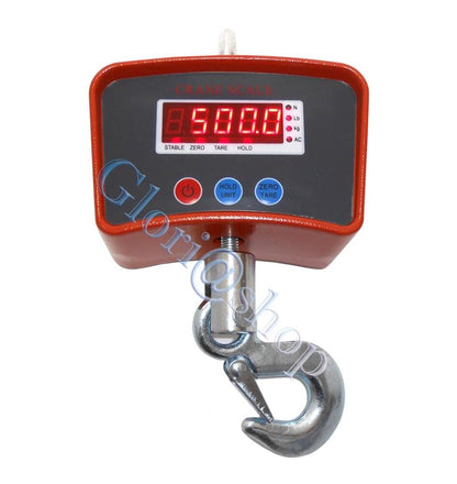 BILANCIA ELETTRONICA INDUSTRIALE 500 KG DISPLAY LED GANCIO GRU IN ACCIAIO INOX