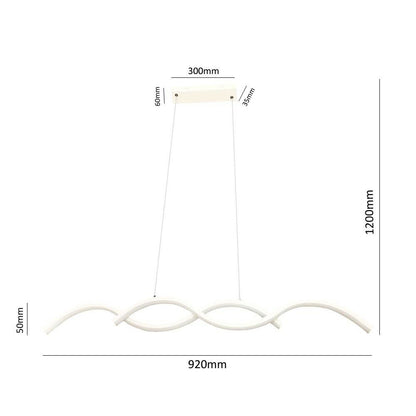 LAMPADARIO LED A SOSPENSIONE 25 W LUCE NATURALE 4000K LAMPADA TWIST