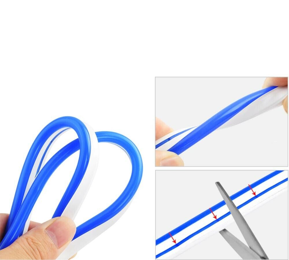 STRISCIA LED AZZURRO TURCHESE PER SCRITTE INSEGNE LUMINOSE STRIP FLESSIBILE 5 MT