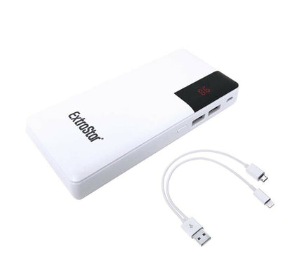 CARICA BATTERIA ESTERNA POWER BANK 2 USB CARICABATTERIA DISPLAY 10000 MAH
