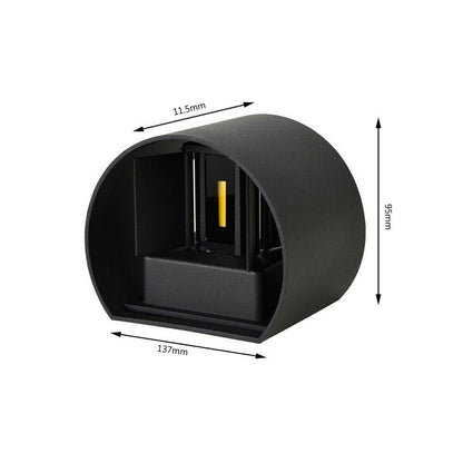 APPLIQUE A PARETE 28 LED 12 W FARETTO LUCE CALDA 3000K INTERNO ESTERNO ES44-NC