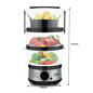 VAPORIERA ELETTRICA COTTURA AL VAPORE CUCINA SANA PER DIETA 500W 7,5 LT