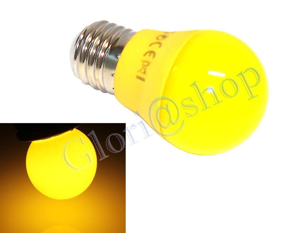 LAMPADINA LED LUCE GIALLA 4W LAMPADA GIALLO LAMPADINE X DECORARE E27