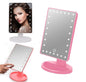 SPECCHIO DA TRUCCO ILLUMINATO . 16 LED TASTO TOUCH ROSA