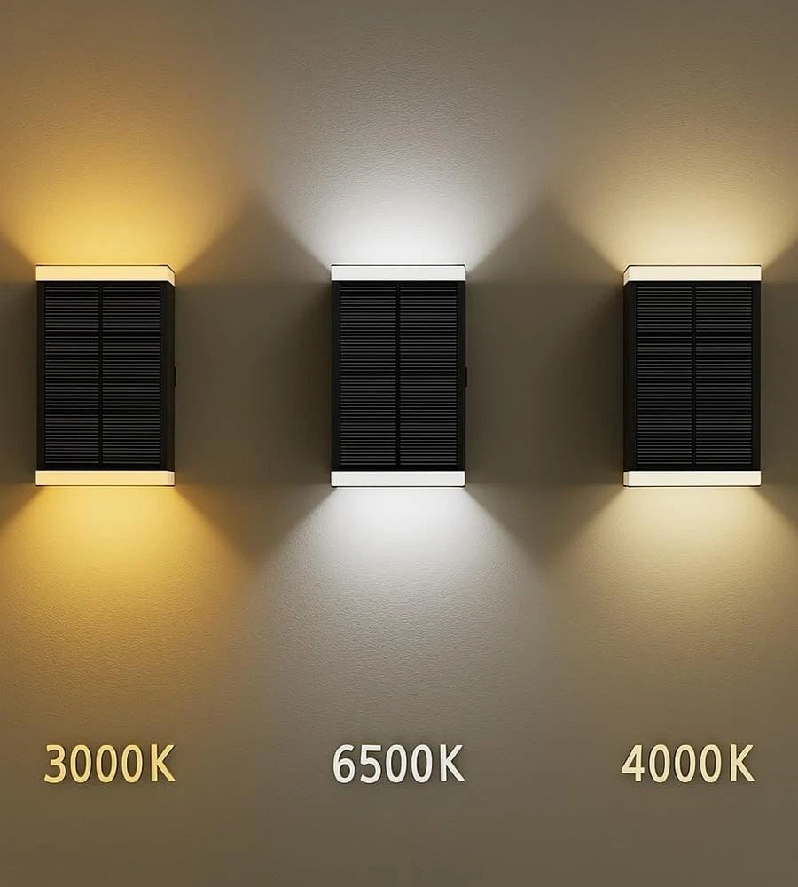 APPLIQUE LED PANNELLO SOLARE SEGNAPASSI LUCE BIANCA CALDA NATURALE LAMPADA 3 CCT