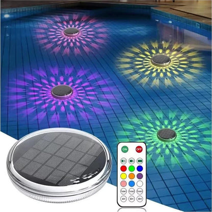 LAMPADA LED RGB PANNELLO SOLARE ILLUMINAZIONE LUCE GALLEGGIANTE PER PISCINA IP67