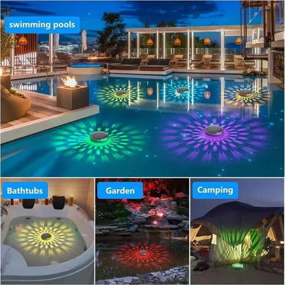 LAMPADA LED RGB PANNELLO SOLARE ILLUMINAZIONE LUCE GALLEGGIANTE PER PISCINA IP67