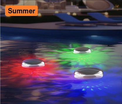 LAMPADA LED RGB PANNELLO SOLARE ILLUMINAZIONE LUCE GALLEGGIANTE PER PISCINA IP67