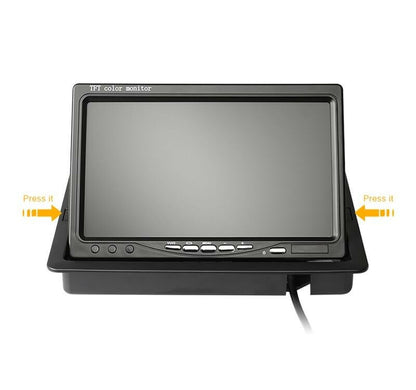 KIT MONITOR 7" POLLICI TELECAMERA . 18 LED RETROCAMERA CAMERA CCD RETROMARCIA