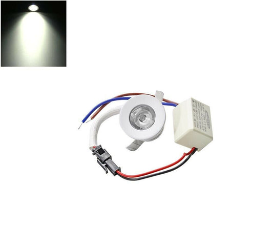 FARETTO LED 1 W A INCASSO MINI PUNTO LUCE NATURALE 4000K BORDO BIANCO