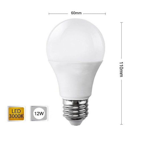 LAMPADINA LED 12 W SFERA LUCE CALDA 3000K E27 A60