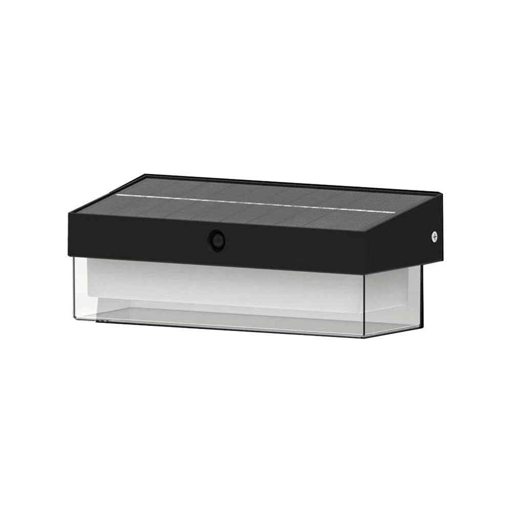 APPLIQUE LED LUCE BIANCA 6000K FARO PANNELLO SOLARE SENSORE CREPUSCOLARE ESTERNO