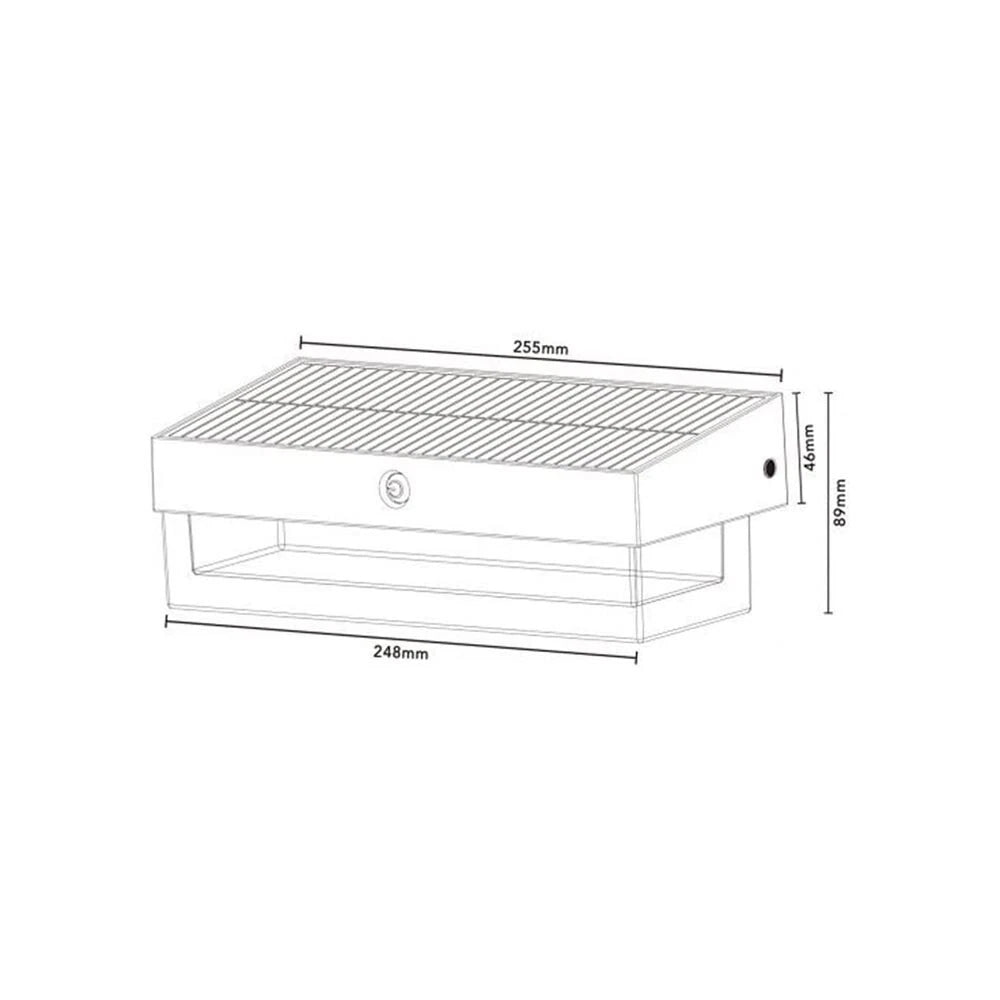 APPLIQUE LED LUCE BIANCA 6000K FARO PANNELLO SOLARE SENSORE CREPUSCOLARE ESTERNO