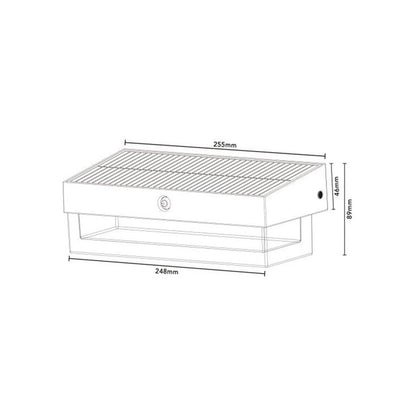APPLIQUE LED LUCE BIANCA 6000K FARO PANNELLO SOLARE SENSORE CREPUSCOLARE ESTERNO