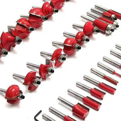 FRESE LEGNO GAMBO 8 MM X PANTOGRAFO CORNICI SET KIT 35 FRESA IN VALIGETTA